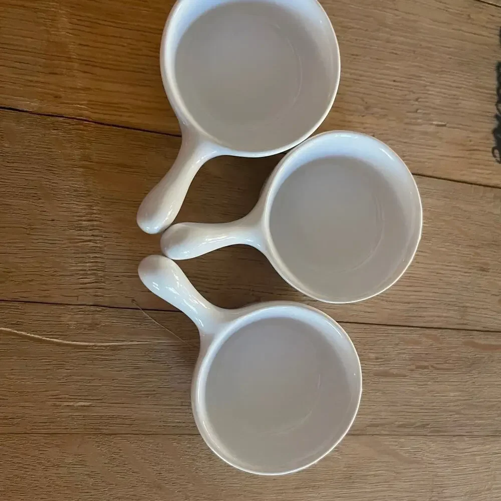 Small seasoning or sauce porcelain serving dishes set of 3